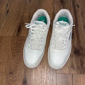 Reebok Men's White and Green Sneakers